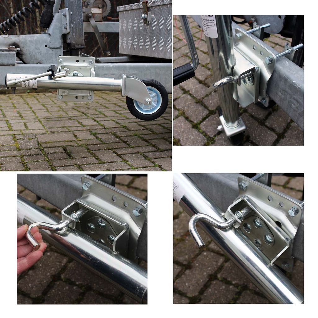 Stützrad + Halter 60mm für 400kg Stützlast Schwerlaststützrad für Pkw  Anhänger : : Auto & Motorrad