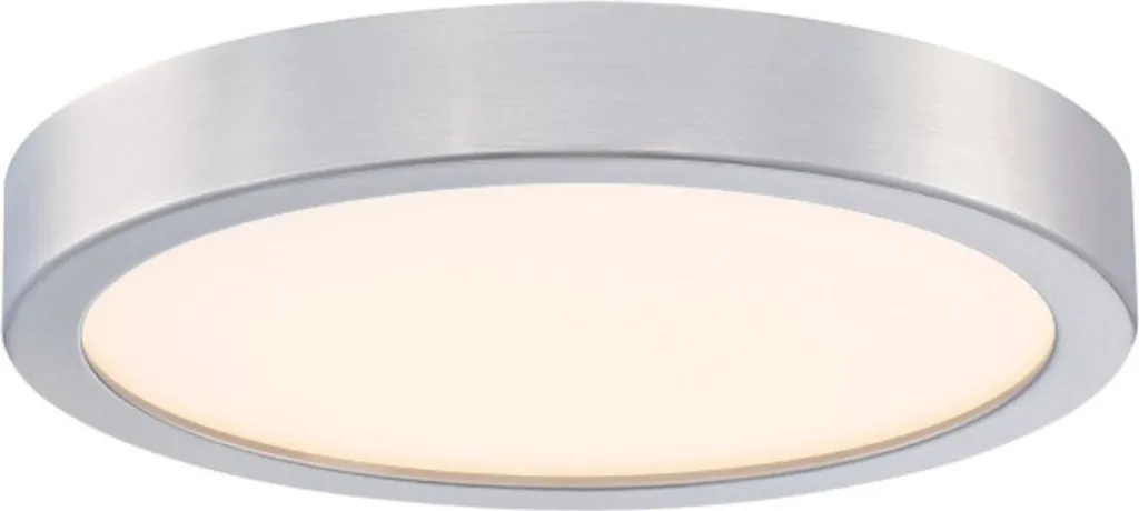 Lampada LED Soffitto 21cm Nichel e Acrilico | Design Piatto Interni