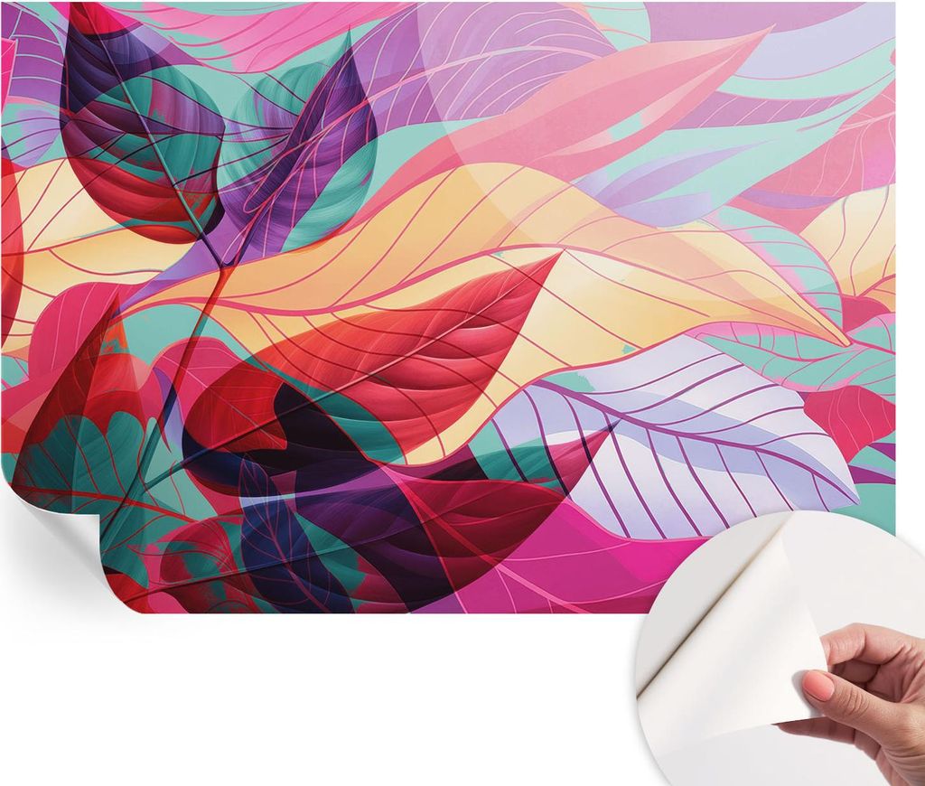 Selbstklebende Wandtapete - Dekorative Tapete für Wohnzimmer - Klebefolie für Wandbilder - Tapetenfolie für Wanddekoration - 152x104 cm - Abstra...