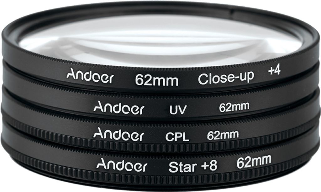 Andoer? 62 mm UV + CPL + Close Up + 4 + hviezda 8-bodový Obrázok produktu 
