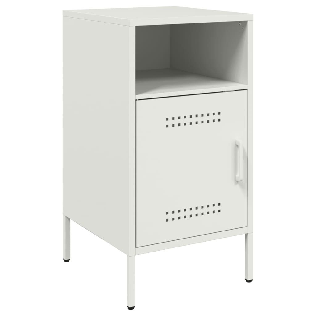 "2026 MODERNE"Nachtschrank - Nachttisch - Beistelltisch für Schlafzimmer - Weiß 36x39x68 cm Stahl - Nachttische & -schränke CC6376413