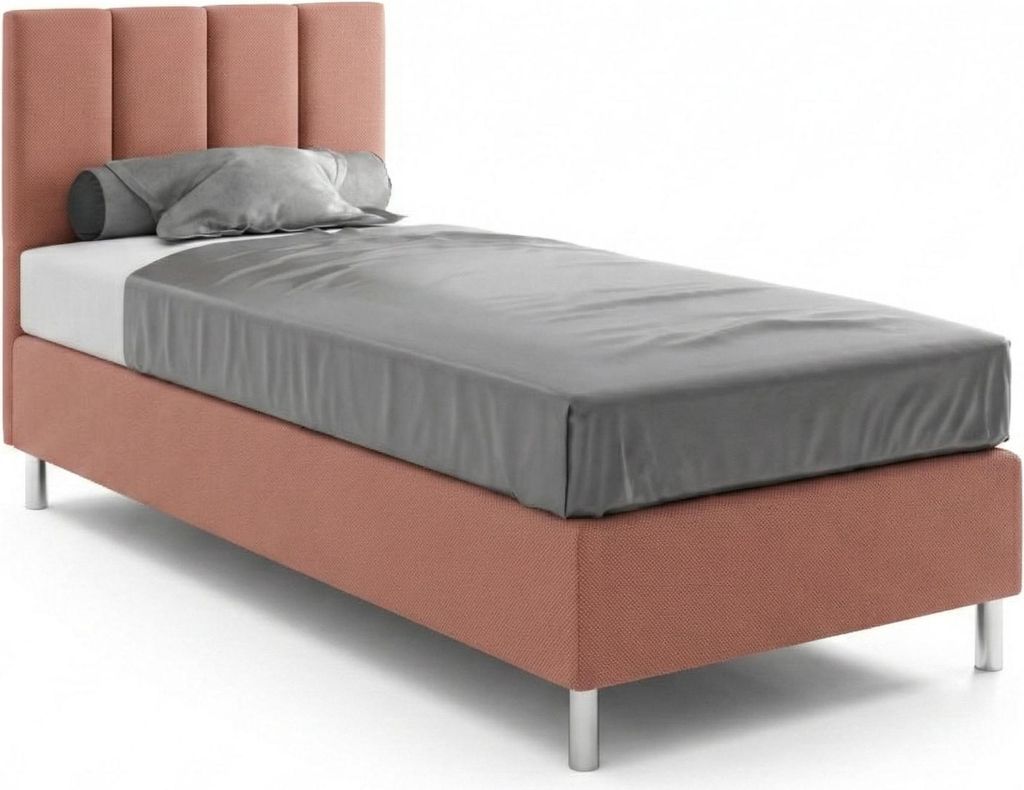 Hotelbett 90x200 cm - Rosa - Polsterbett für Hotels und Produktbild 