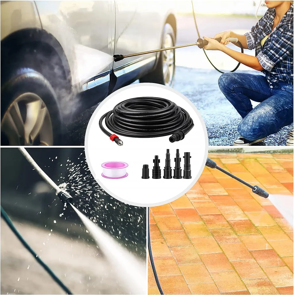Kit de nettoyage de tuyaux 10m pour nettoyeur haute pression 180 bar