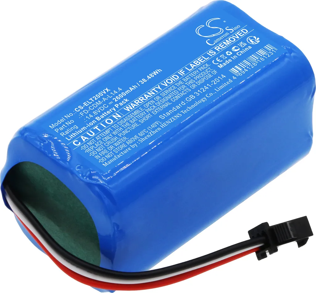 Réparer Autonomie Aspirateur Elfbot Dymosen avec Batterie 14.4V