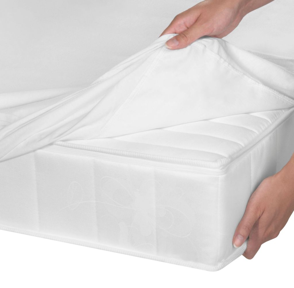 Wasserdichter Matratzenschoner Spannbettlaken AQUASTOP Jersey 100% Baumwolle 60x120