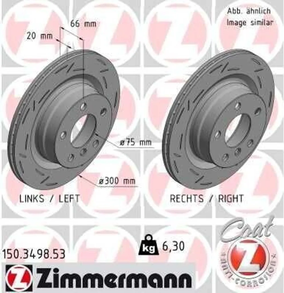 Améliorez le freinage de votre BMW avec le disque Zimmermann 150.3498.53