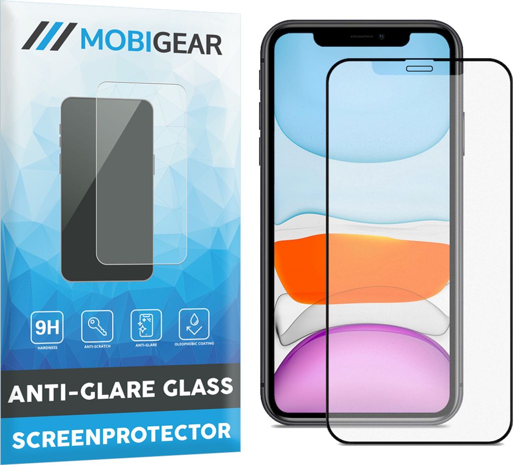 Mobigear Premium iPhone 11 Pro Max Panzerglas Gehärtetes Glas Displayschutz Anti-Glare - Hüllenfreundlich - Schwarz