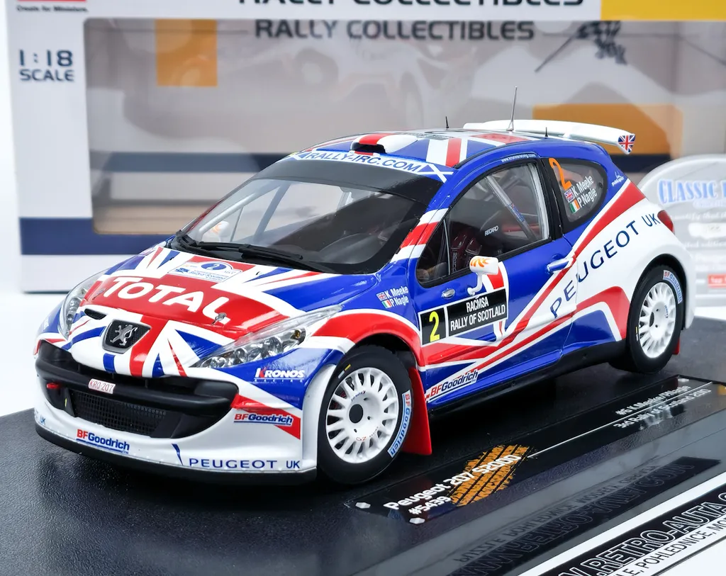 Peugeot 207 S2000 #2 Rallye d'Ecosse 2010 Sun Star 1:18 Miniature