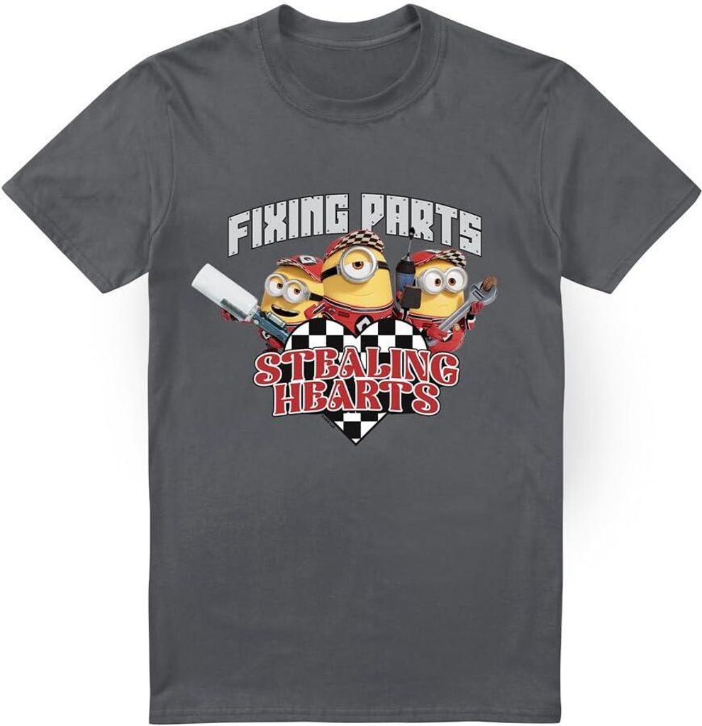 Despicable Me 4 - "Fixing Parts" T-Shirt für Herren TV5237 (S) (Holzkohle)