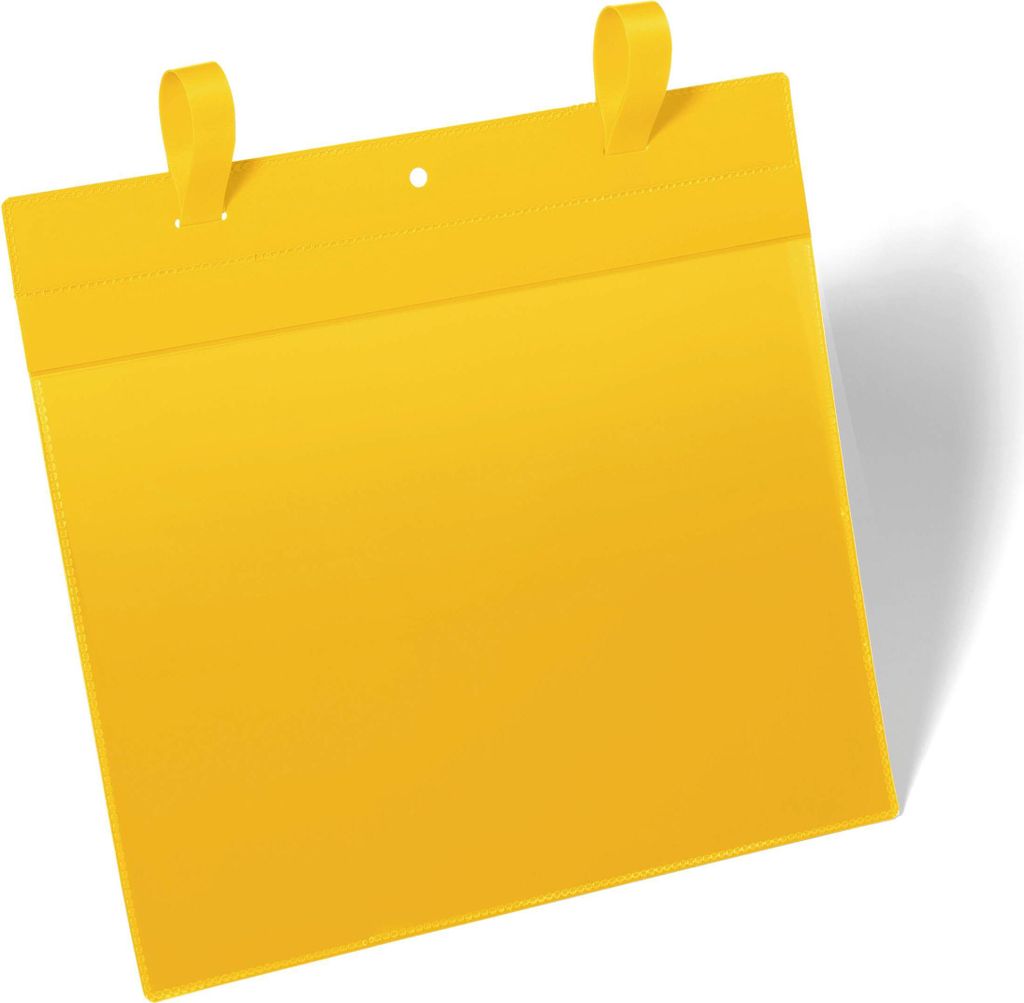 DURABLE Gitterboxtaschen mit Lasche A4 quer 50 St., gelb Produktbild 