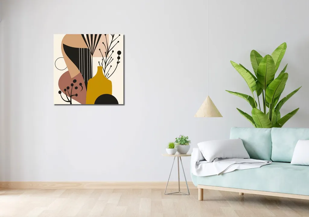 Image 70 x 70 cm Collage Motif : Solution Déco pour Murs Vides et Gris