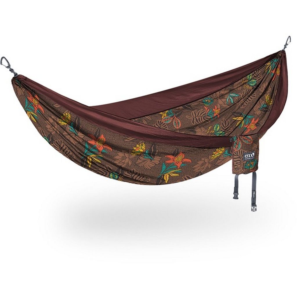 ENO DoubleNest Hammock Print Tropic / Merlot Hängematte