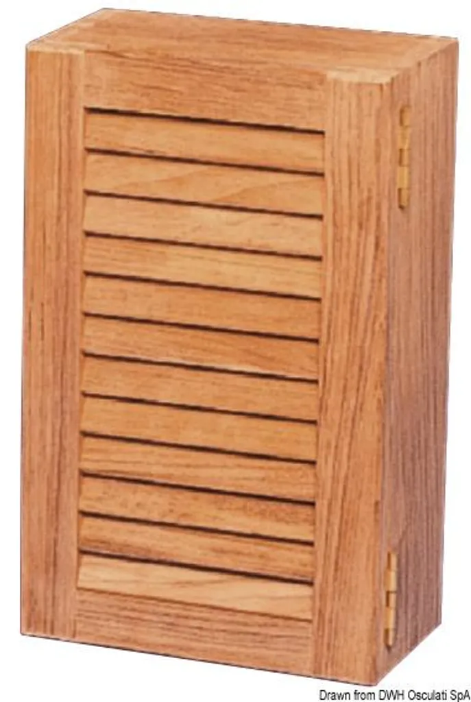 Rangement mural en teck anti-humidité : Armoire compacte 375 x 275 mm