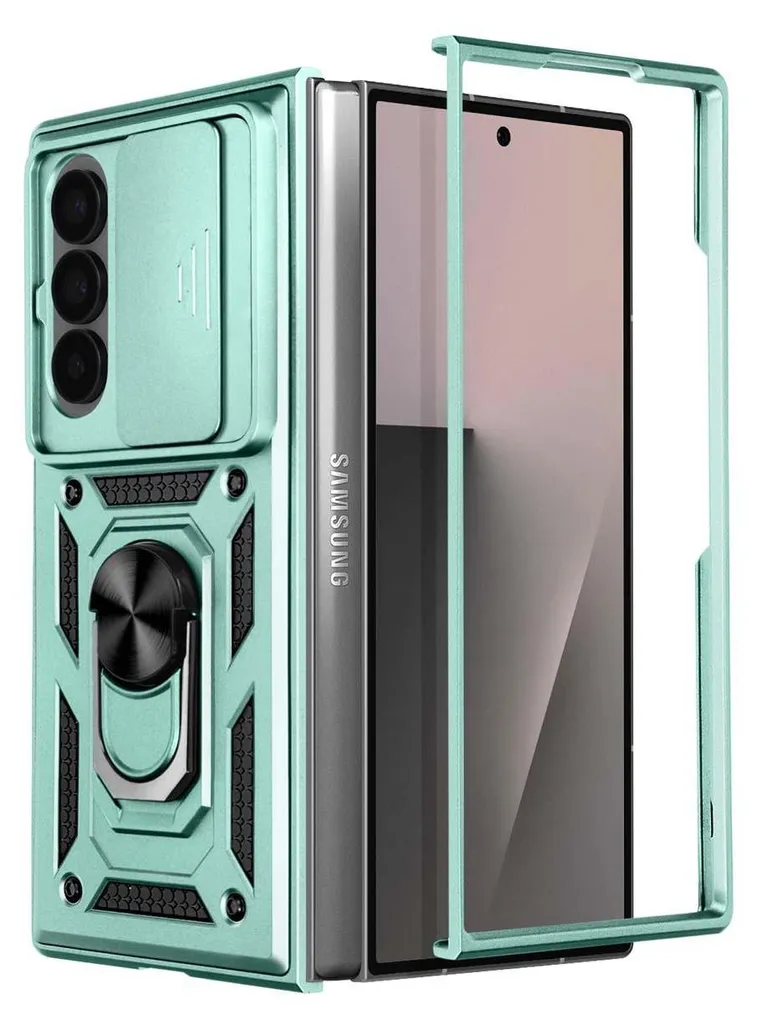 Offerta Custodia Avizar Galaxy Z Fold7 - Protezione 360° e Ring Verde - 1