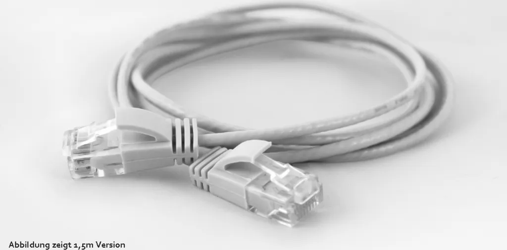 Cavo di Rete Wantec 7234 Bianco 7m CAT6a Slim 2.8mm per Ufficio