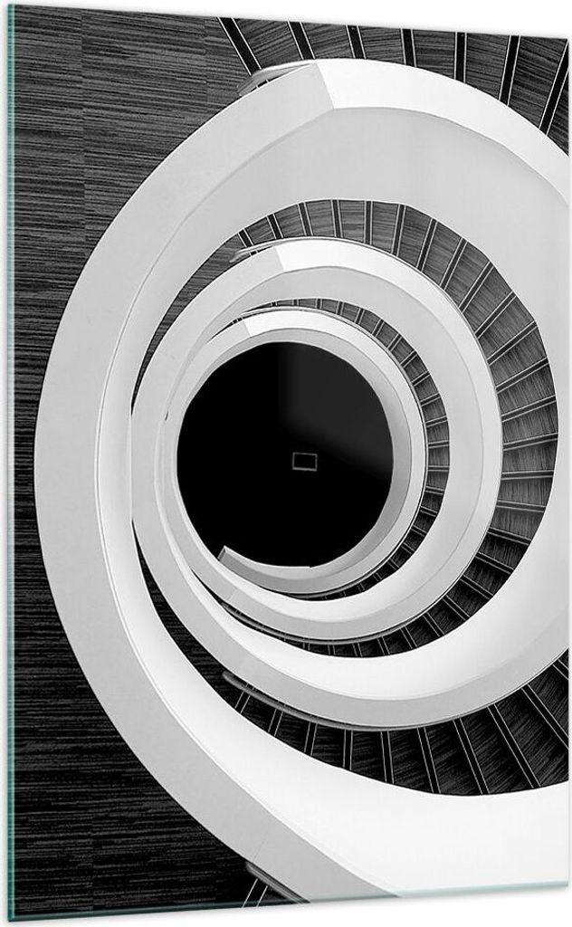 Bilder auf glas - Einteilig - Stück Modern Treppe - 70x100cm - Glasbilder - Wandbilder - Bilder - zum Aufhängen bereit - Wanddekoration aus Glas ...