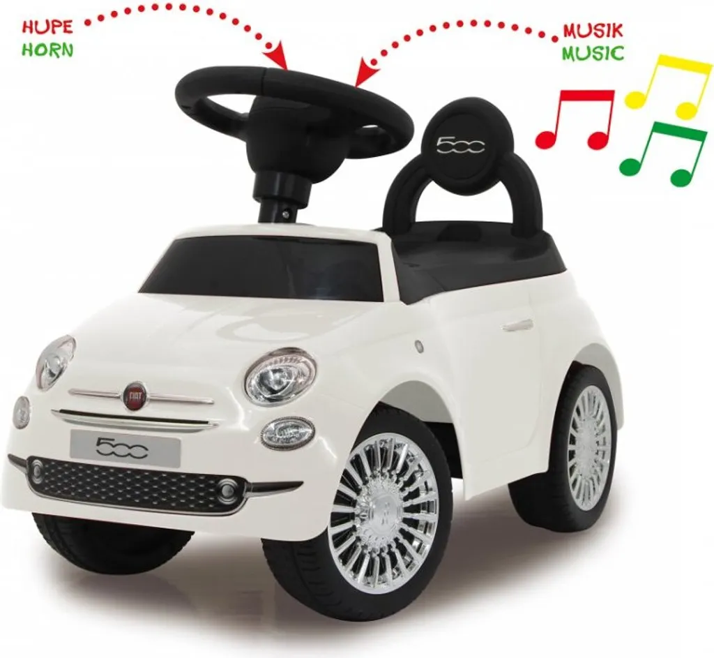 Cadeau enfant : Fiat 500 blanche à pédales pour apprendre à conduire - 7