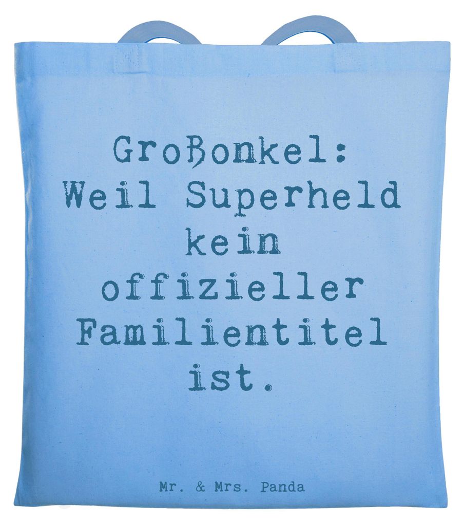 Mr. & Mrs. Panda Jutebeutel Spruch Großonkel Superheld - Produktbild 