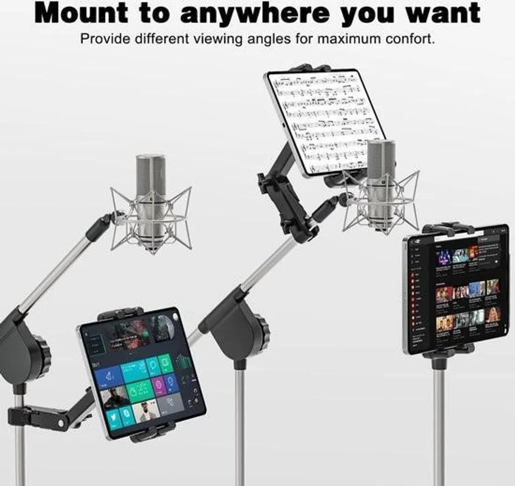 Support de tablette pivotant 360° pour pied de micro compatible iPad Pro - 7