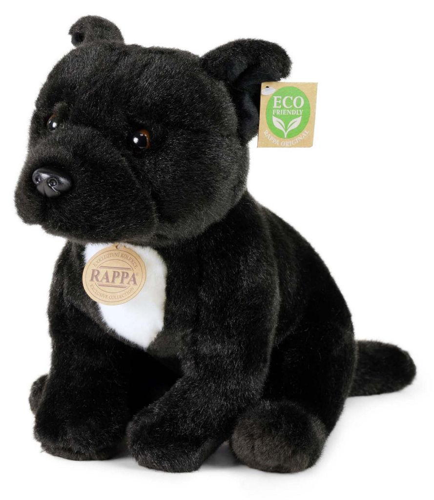 Plüschhund Staffordshire Bullterrier, 30 cm, schwarz, Produktbild 
