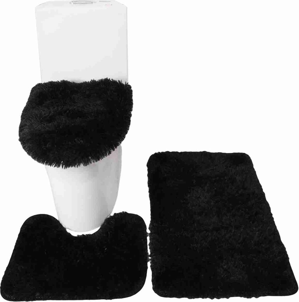 3PCS Bad Matte Wc Deckel Abdeckung U-Förmigen Teppich Nicht-Slip Weichen Boden Wasser Saugfähigen Solide Tür badezimmer Teppich Sitz Set