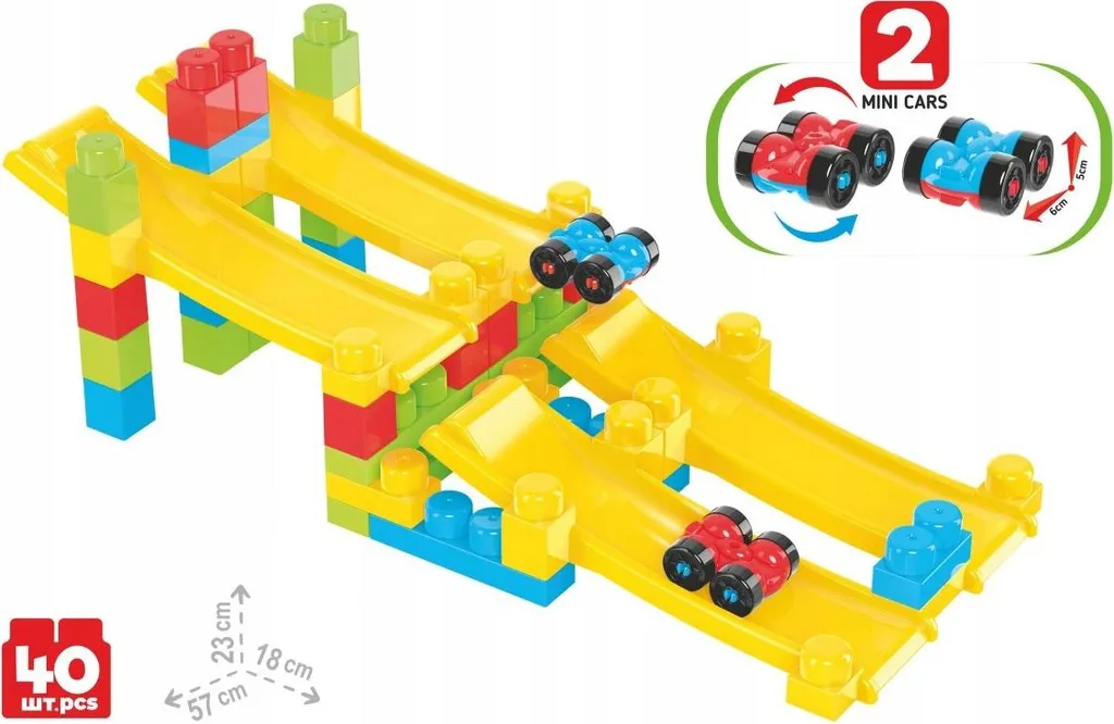 Jeu de construction circuit à billes Technok 40 blocs multicolores - 3