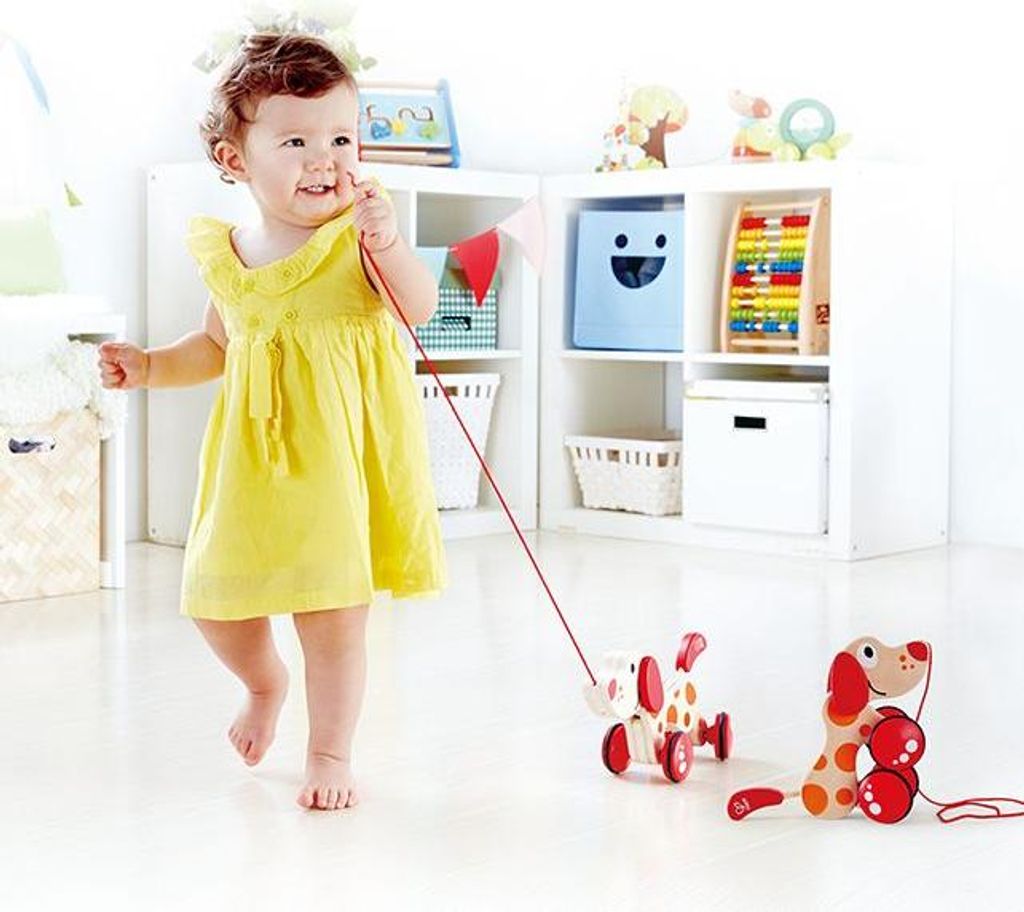 Hape Nachziehspielzeug Hund Pepe Pull Along mehrfarbig