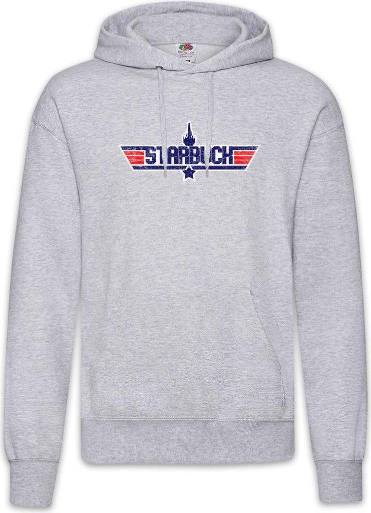 Urban Backwoods Top Star Starbuck, Herren Hoodie, Farbe: Hellgrau, Größe: S