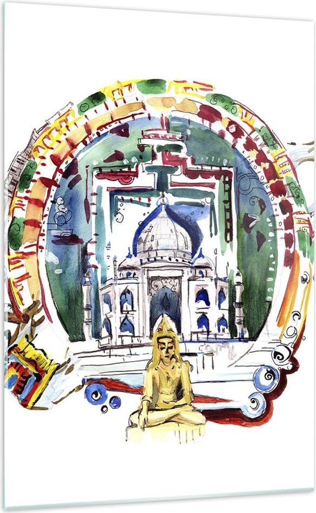 Bilder auf glas - Einteilig - Elefanten Indien Religion Produktbild 