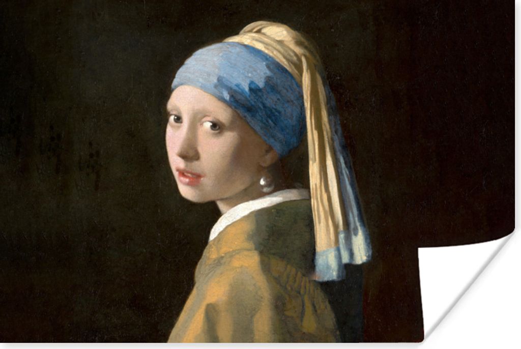 MuchoWow Poster Mädchen mit Perlenohrring - Gemälde - Alte Meister - Vermeer 90x60 cm - Schlafzimmer