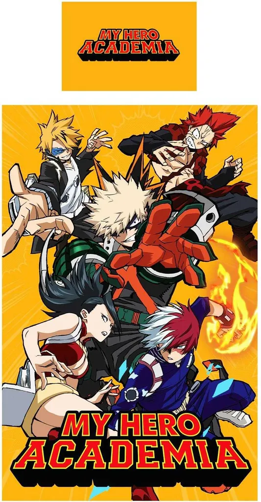 Housse de Couette My Hero Academia Réversible avec Taie d'Oreiller Set