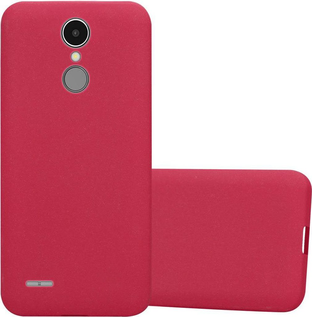 Cadorabo Schutzhülle für LG K8 2017 Hülle in Rot Handyhülle TPU Etui Cover Case