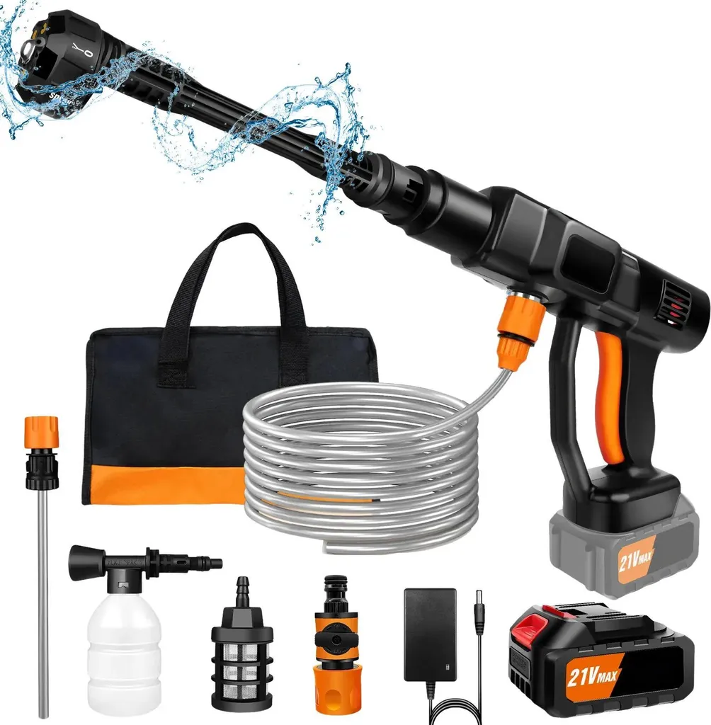 Idropulitrice Portatile Alta Pressione - Batteria + Accessori - Prezzo Top - 1