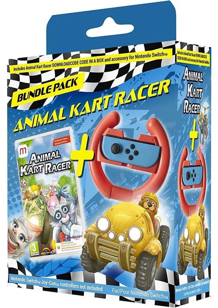 Animal Kart Racer Wheel Bundle Pack (NSW) - Code in box Produktbild 