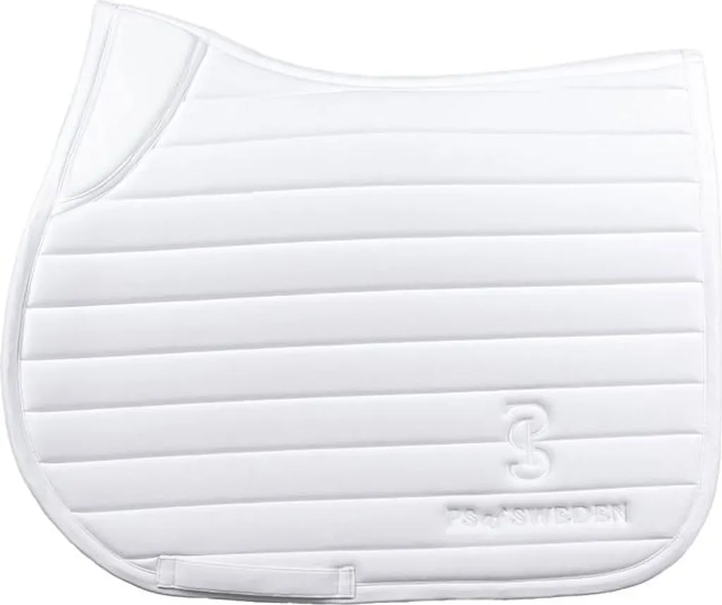 Tapis de selle de saut d'obstacles Blanc Full avec rembourrage Stripe