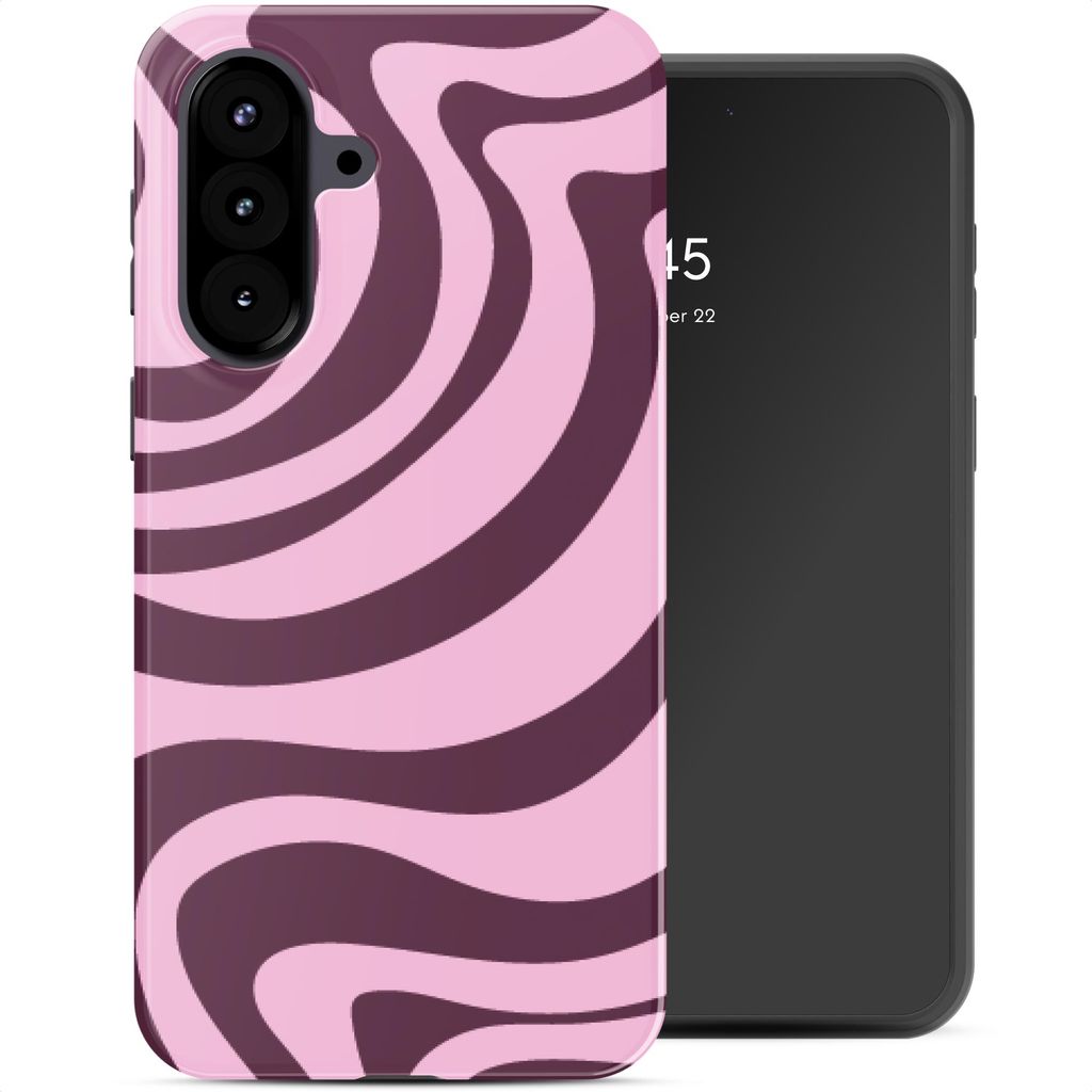 Selencia Vivid Backcover für das Samsung Galaxy A57 (5G) – Wavy Swirl Pink Plum