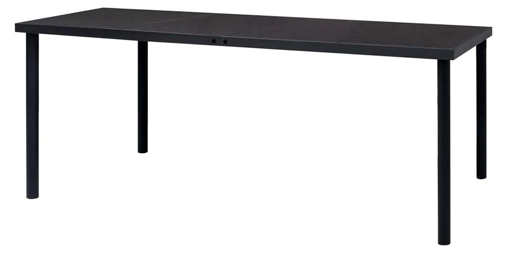 Outdoor-Esstisch, Tisch Balkon, Gartentisch, Balkontisch, Küchentisch, Garden Table, Terrassentisch, Anthrazit 190x90x74 cm Stahl
