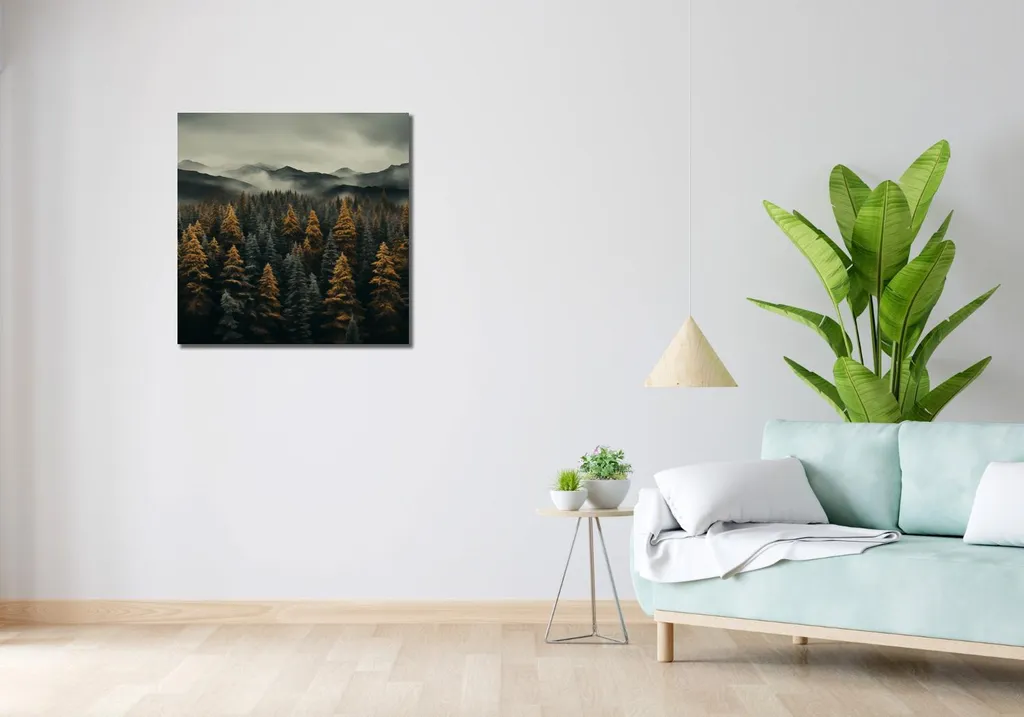 Image Matin Brumeux 70x70 cm - Impression Fine Art Haute Qualité