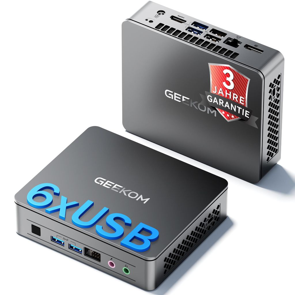 GEEKOM Air12 Lite Business Mini PC, Intel N95, 8GB DDR4 & Produktbild 