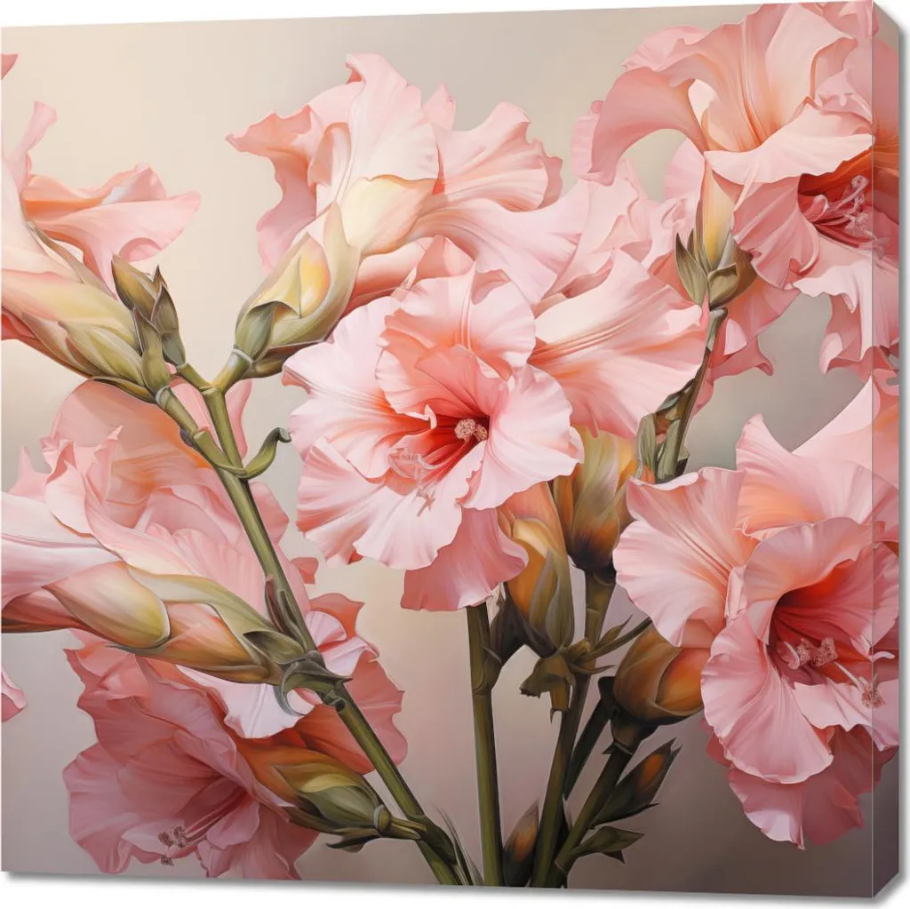 Quadro 90x90 cm Sinfonia Floreale - Tela Materica Alta Qualità