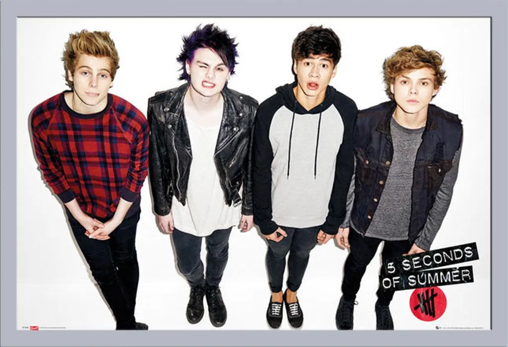 Cornice Argento Shinsuke Maxi + Poster 5 Seconds of Summer | Arredo Fan
