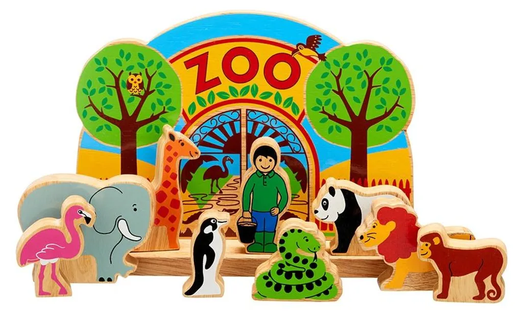 Set de jeu Lanka Kade Junior Zoo - Figurines en bois éthique 8 pièces