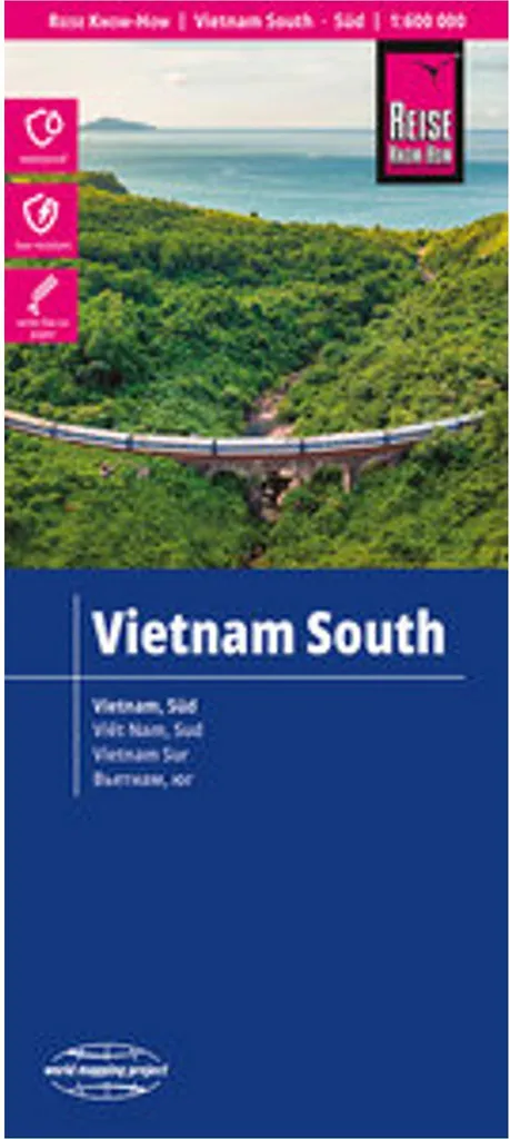 Carte du Sud Vietnam 1:600.000 indéchirable Reise Know-How haute qualité