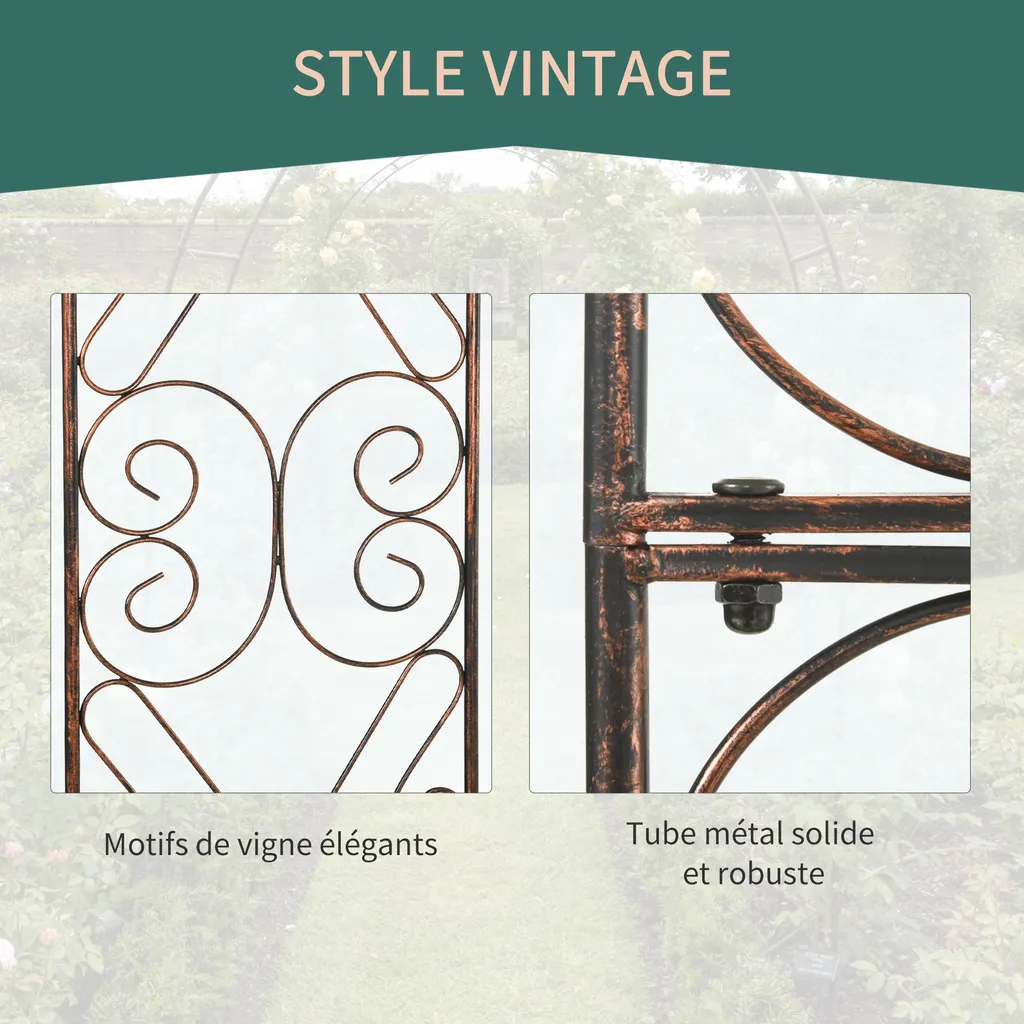 Arche Décorative de Jardin pour Créer un Passage Fleuri et Ombragé - 3
