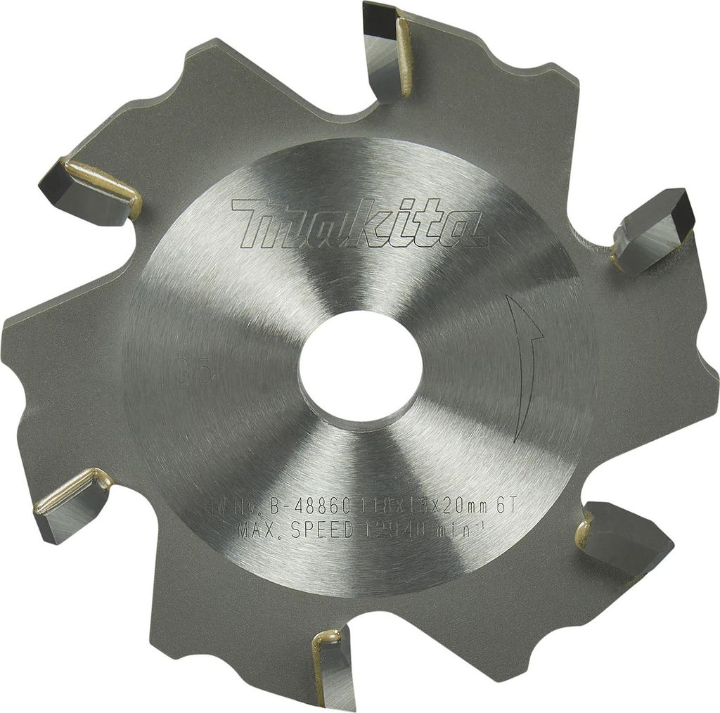 Makita B-48860 Specialized TCT Kreissägeblatt 118x20mm 6T 135° Aluminium