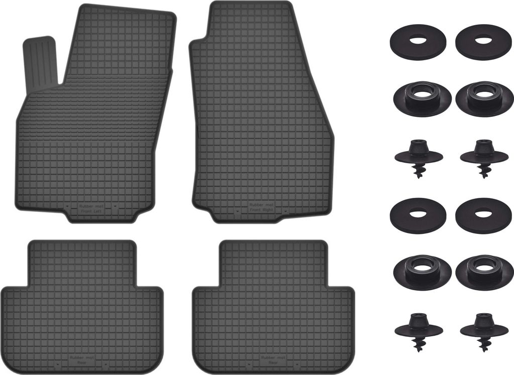 Gummimatten Mit Stoppern Für: Opel Zafira C (2012-2019) Schwarz Set
