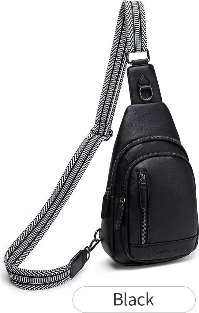 INF Borsa Tracolla Donna Chic Nero Contrasto - Eleganza Quotidiana