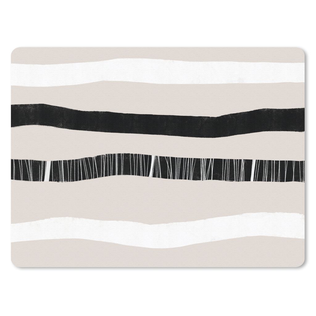 MuchoWow Mauspad Mousepad Linie - Pastell - Minimalismus - Muster 40x30 cm - Mousepads - Maus Mat - Pad - Mausunterlage - Anti Rutsch