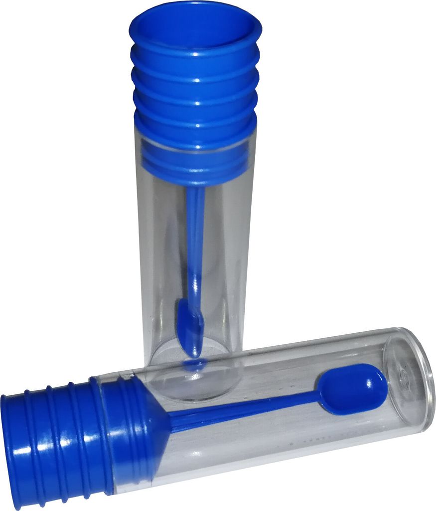 50 Stuhlröhrchen Proberöhrchen Stuhlprobenröhrchen PS 22/62 blau