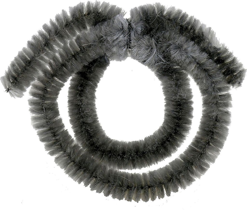 Nabenputzring Ø 14 mm aus Chenille Länge 19/35 cm Grau Produktbild 
